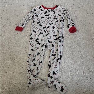 Carter’s Fleece Footie One Piece Pajama Sleeper with Dog Print Kids Size 4T